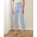 Atmos&Here - Bella Fitted Pants - Pants (Cornflower Blue) Bella Fitted Pants