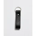 Mon Purse - Leather Loop Keyring - Key Rings (Black Silver) Leather Loop Keyring