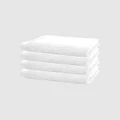 Bambury - Angove Hand Towel 4 Pack - Bathroom (White) Angove Hand Towel 4 Pack