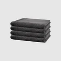 Bambury - Angove Hand Towel 4 Pack - Bathroom (Grey) Angove Hand Towel 4 Pack