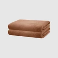 Bambury - Angove Bath Towel 2 Pack - Bathroom (Brown) Angove Bath Towel 2 Pack