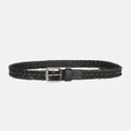 Ben Sherman - Woven Leather Belt - Belts (BLACK) Woven Leather Belt