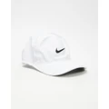 Nike - Unstructured Featherlight Cap - Headwear (White & Black) Unstructured Featherlight Cap