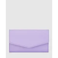 Olga Berg - NIC Envelope Clutch with Hardware Trim - Clutches (Lilac) NIC Envelope Clutch with Hardware Trim