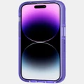 Tech21 - NEED TO FIX! Apple iPhone 14 Pro Tech21 Evocheck Series Phone Case - Tech Accessories (Purple) NEED TO FIX! Apple iPhone 14 Pro Tech21 Evocheck Series Phone Case