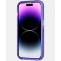 Tech21 - NEED TO FIX! Apple iPhone 14 Pro Tech21 Evocheck Series Phone Case - Tech Accessories (Purple) NEED TO FIX! Apple iPhone 14 Pro Tech21 Evocheck Series Phone Case
