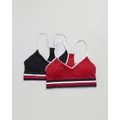 Tommy Hilfiger - Rib Modal Bralette 2 Pack - Clothing (Rio Red & black) Rib Modal Bralette - 2 Pack