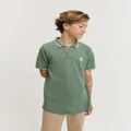 Country Road - Teen Recycled Cotton Blend Logo Polo Shirt - T-Shirts & Singlets (Green) Teen Recycled Cotton Blend Logo Polo Shirt
