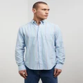 Gant - Reg UT Archive Oxford Stripe Shirt - Shirts & Polos (Capri Blue) Reg UT Archive Oxford Stripe Shirt