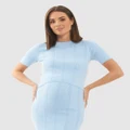 Ripe Maternity - Franki Detachable Nursing Knit - Jumpers & Cardigans (Sky Blue) Franki Detachable Nursing Knit