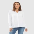 Ripe Maternity - Clara Relaxed Shirt - Tops (White) Clara Relaxed Shirt