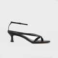 Forcast - Alexia Leather Heels - Mid-low heels (Black) Alexia Leather Heels