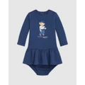 Polo Ralph Lauren - Polo Bear Sweatshirt & Leggings Set ICONIC EXCLUSIVE Babies - Printed Dresses (Federal Blue) Polo Bear Sweatshirt & Leggings Set - ICONIC EXCLUSIVE - Babies
