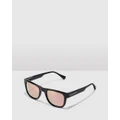 Hawkers Co - HAWKERS Rose Gold TOX Sunglasses for Men and Women UV400 - Square (Black) HAWKERS - Rose Gold TOX Sunglasses for Men and Women UV400