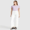 Oxford - Imogen Fine Knit Crew Neck T Shirt - T-Shirts & Singlets (Purple Light) Imogen Fine Knit Crew Neck T-Shirt