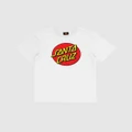 Santa Cruz - Classic Dot Front Tee Teens - T-Shirts & Singlets (White) Classic Dot Front Tee - Teens