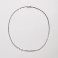 Bianc - Tennis Necklace - Jewellery (Rhodium-Plated Sterling Silver) Tennis Necklace