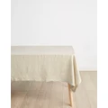 Linen House - Nimes Pure Linen Tablecloth - Home (Natural) Nimes Pure Linen Tablecloth