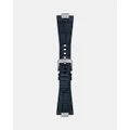 Tissot - Official Dark Blue PRX Leather Strap - Watches (Blue) Official Dark Blue PRX Leather Strap