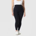 Soon Maternity - Active Overbelly Side Pocket Leggings - 7/8 Tights (BLACK) Active Overbelly Side Pocket Leggings