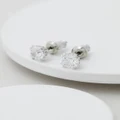 Swarovski - Constella stud earrings, Round cut, White, Rhodium plated - Jewellery (White & Rhodium Plated) Constella stud earrings, Round cut, White, Rhodium plated