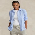 Polo Ralph Lauren - Heidi Long Sleeve Skinny Knit Shirt - Tops (Harbor Island Blue) Heidi Long-Sleeve Skinny Knit Shirt