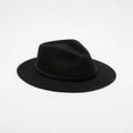 Brixton - Adjustable Messer Fedora - Hats (Black) Adjustable Messer Fedora