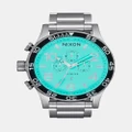 Nixon - 51 30 Chrono Watch - Watches (Silver & Turquoise) 51-30 Chrono Watch