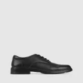 Airflex - Reed D E Leather Lace Up School Shoes - School Shoes (Black) Reed D-E Leather Lace Up School Shoes