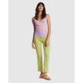 Billabong - Better Together Ankle Bootcut Knit Pants For Women - Pants (MOSS MEADOW) Better Together Ankle Bootcut Knit Pants For Women