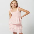 Chasing Sunshine Sydney - Positano Set - Skirts (Pink and White) Positano Set