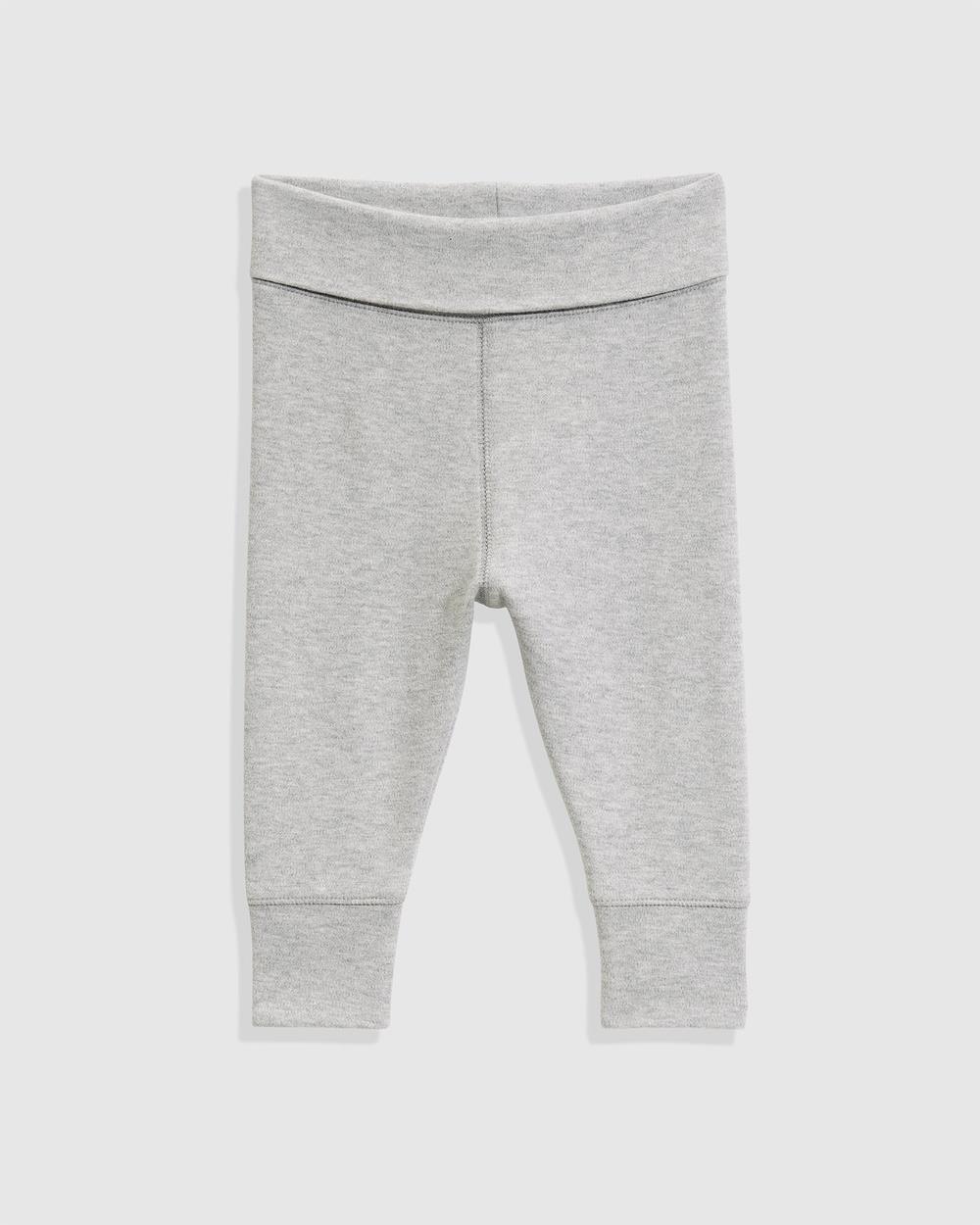 Country Road - Organically Grown Cotton Fold over Soft Pant - Pants (Grey) Organically Grown Cotton Fold-over Soft Pant