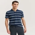 Country Road - Stripe Pique Polo - Shirts & Polos (Navy) Stripe Pique Polo