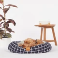 Mog & Bone - 4 Seasons Reversible Circular Dog Bed Navy Check Print - Home (NAVY CHECK) 4 Seasons Reversible Circular Dog Bed - Navy Check Print