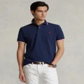 Polo Ralph Lauren - Short Sleeve Knit Custom Slim Fit Polo Shirt - Shirts & Polos (Newport Navy) Short Sleeve Knit Custom Slim Fit Polo Shirt