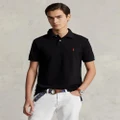 Polo Ralph Lauren - Custom Slim Fit Mesh Polo - Shirts & Polos (Black) Custom Slim Fit Mesh Polo