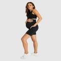 Rockwear - Maternity Pocket Bike Shorts - 1/2 Tights (BLACK) Maternity Pocket Bike Shorts