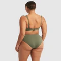 Sea Level Australia - Essentials Retro High Waist Pant - Swimwear (Green) Essentials Retro High Waist Pant