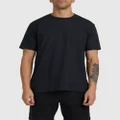 RVCA - Rvca Basic Short Sleeve Tee - Short Sleeve T-Shirts (BLACK) Rvca Basic Short Sleeve Tee