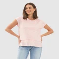 Ripe Maternity - Jazmin Nursing Tee - Short Sleeve T-Shirts (Pink) Jazmin Nursing Tee