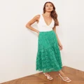 Atmos&Here - Vida Lace Midi Skirt - Skirts (Green) Vida Lace Midi Skirt