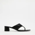 Atmos&Here - Betty Leather Heels - Mid-low heels (Black Leather) Betty Leather Heels