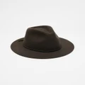 Brixton - Wesley Packable Fedora - Hats (Washed Black) Wesley Packable Fedora