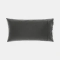 Linen House - Augusta 500TC Cotton Sateen Standard Pillowcase - Home (Magnet) Augusta 500TC Cotton Sateen Standard Pillowcase