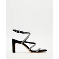 Mollini - Fluenca Sandals - Heels (Black & Silver) Fluenca Sandals