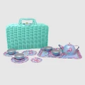 Pink Poppy - Shimmering Mermaid Tea Set in Basket - Accessories (Blue) Shimmering Mermaid Tea Set in Basket