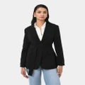 Forcast - Patricia Belted Blazer - Suits & Blazers (Black) Patricia Belted Blazer