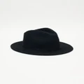 Brixton - Messer Packable Fedora - Hats (Black & Black) Messer Packable Fedora