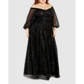 City Chic - Ariel Luxe Maxi Dress - Bridesmaid Dresses (Black) Ariel Luxe Maxi Dress
