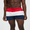 Ellesse - Cielo Swim Shorts - Swimwear (Red, Navy & White) Cielo Swim Shorts